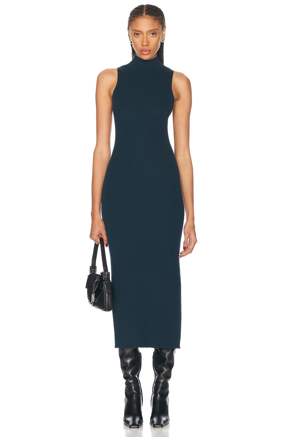 Lauren Mock Neck Fitted Dress