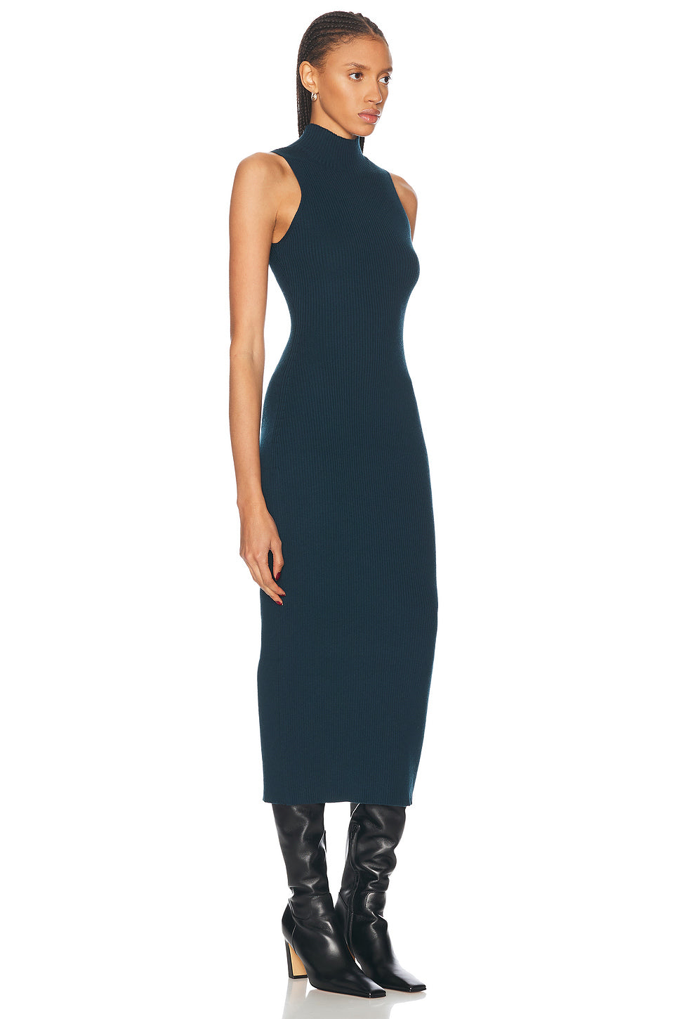 Lauren Mock Neck Fitted Dress