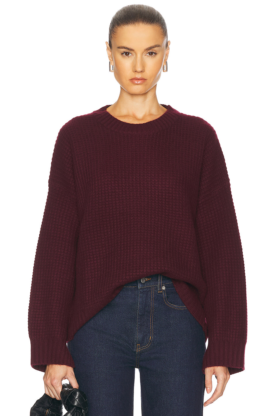 Cy Slouchy Ribbed Crewneck Sweater