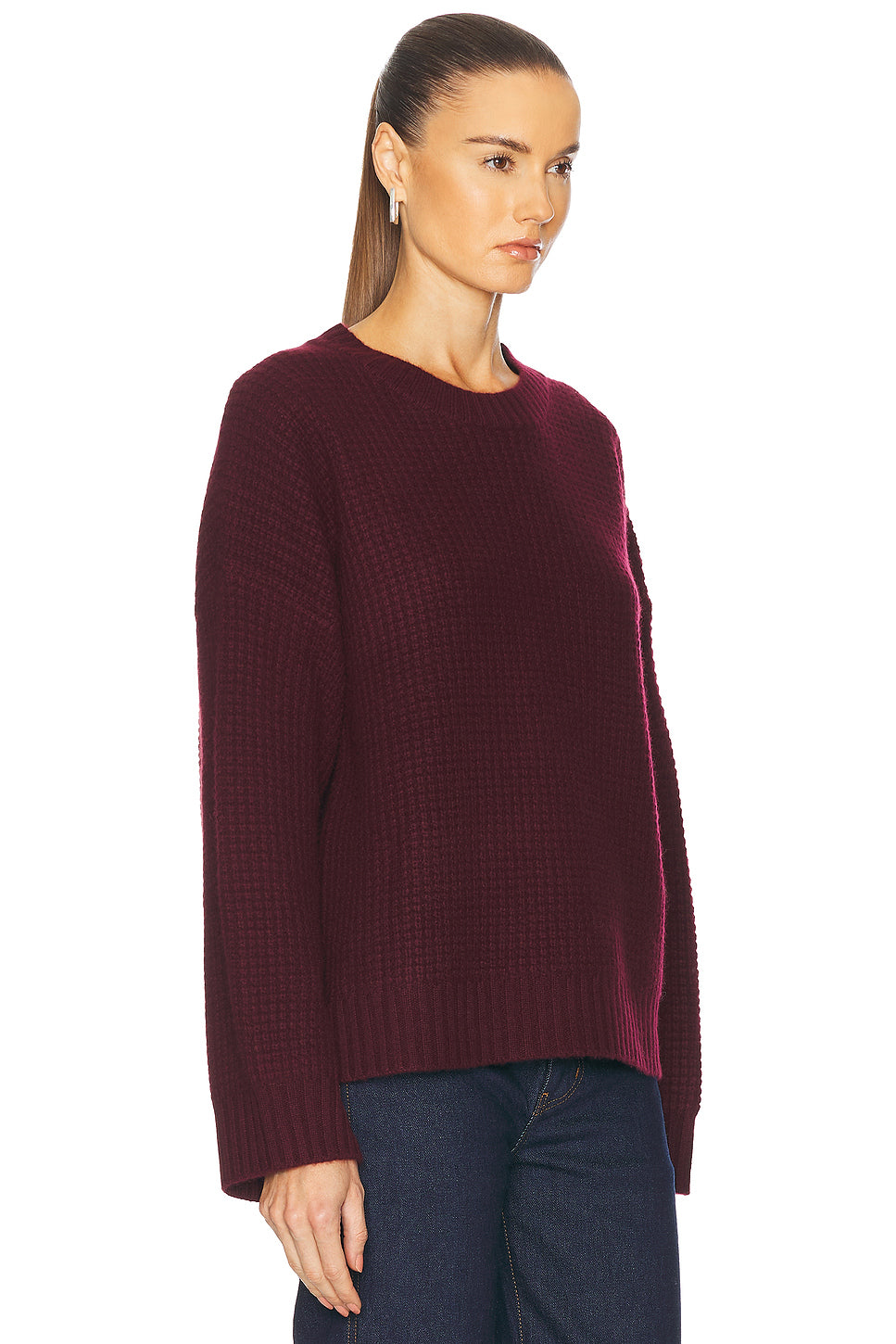 Cy Slouchy Ribbed Crewneck Sweater