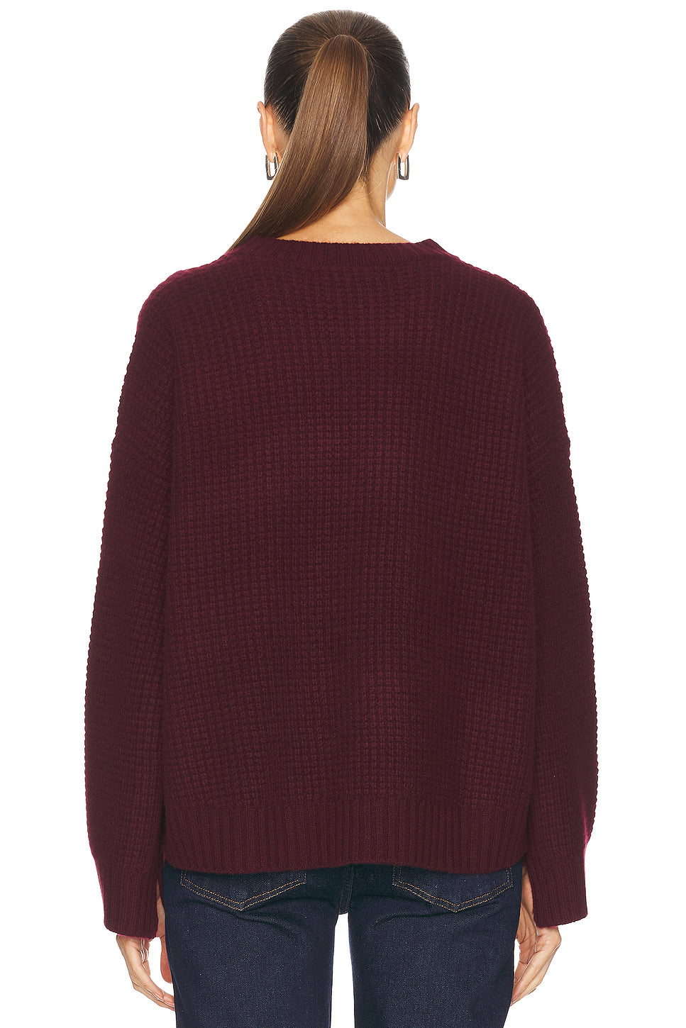 Cy Slouchy Ribbed Crewneck Sweater