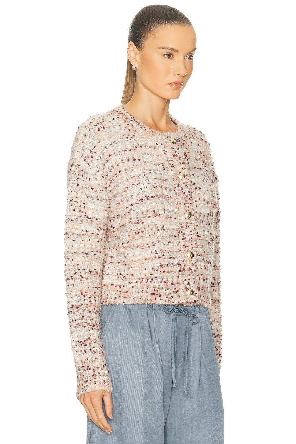 Helena B Cropped Double Pocket Cardigan