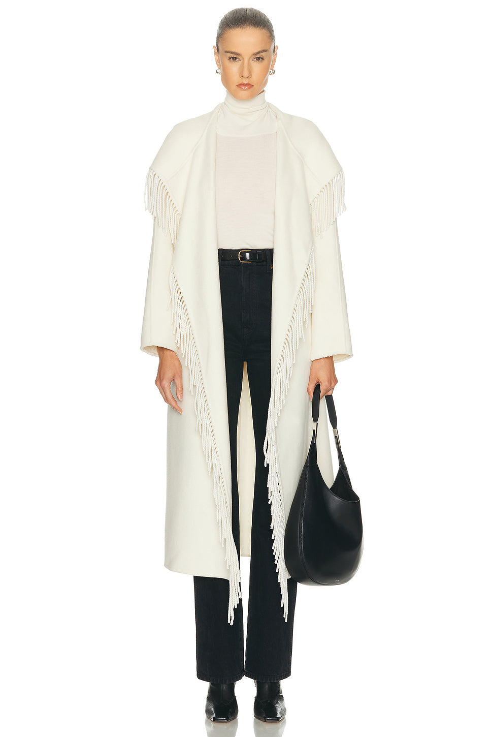 Charli Hooded Fringe Coat