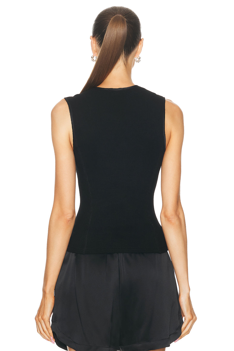 Sabrina Fitted Scoop Neck Tank Top With Seaming