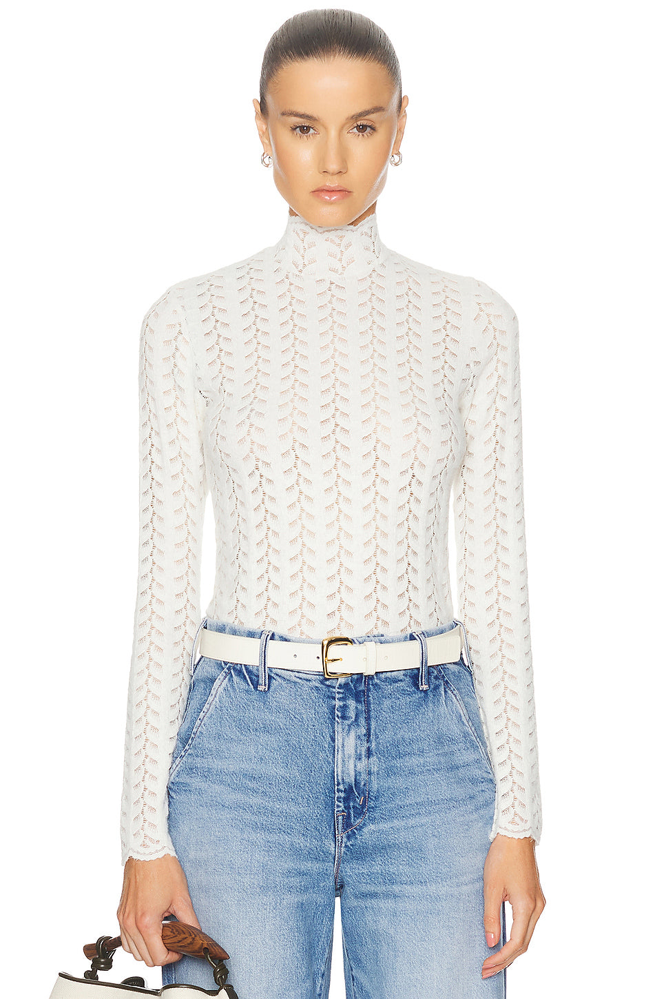 Hailey B Cropped Mock Neck Longsleeve Top