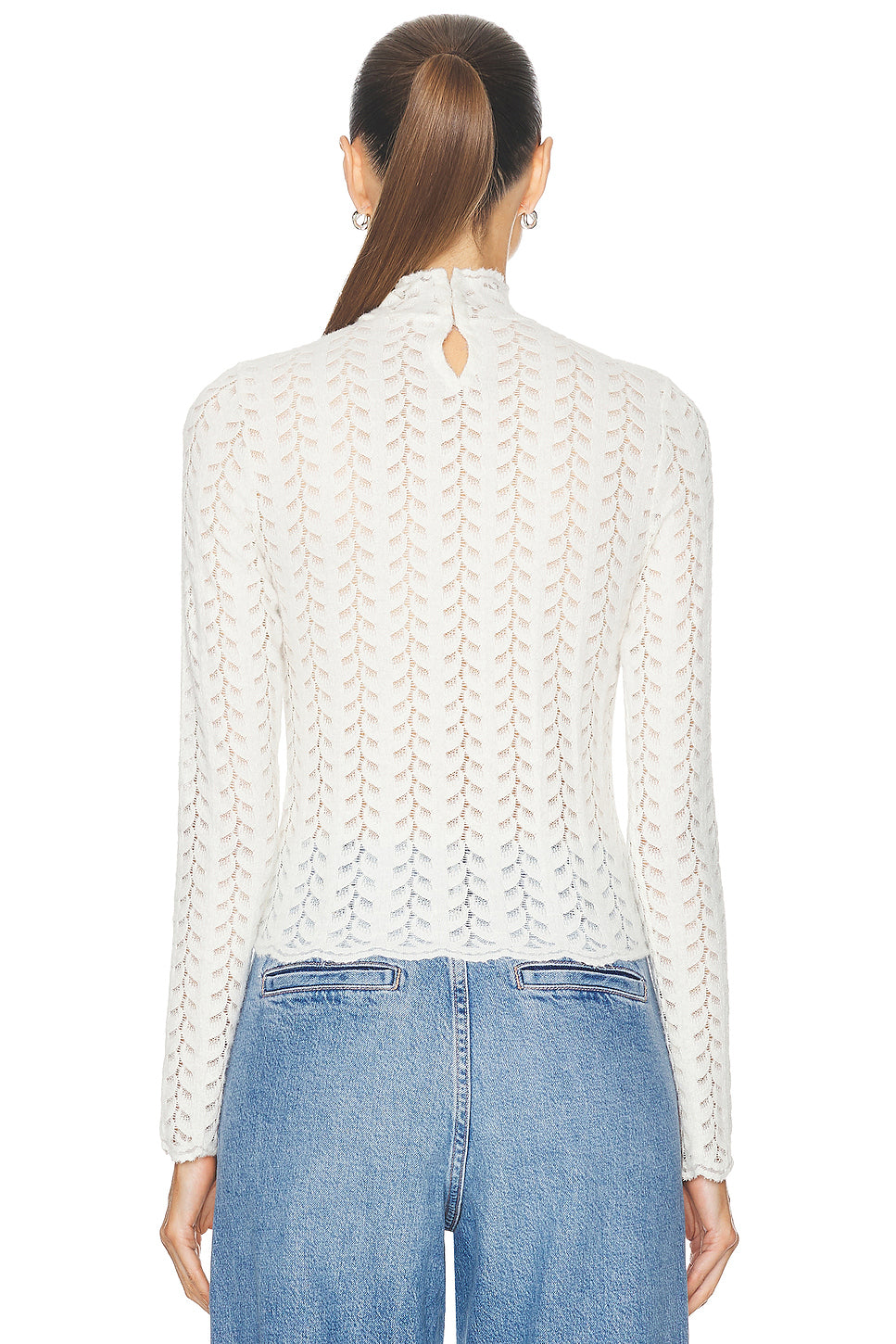 Hailey B Cropped Mock Neck Longsleeve Top