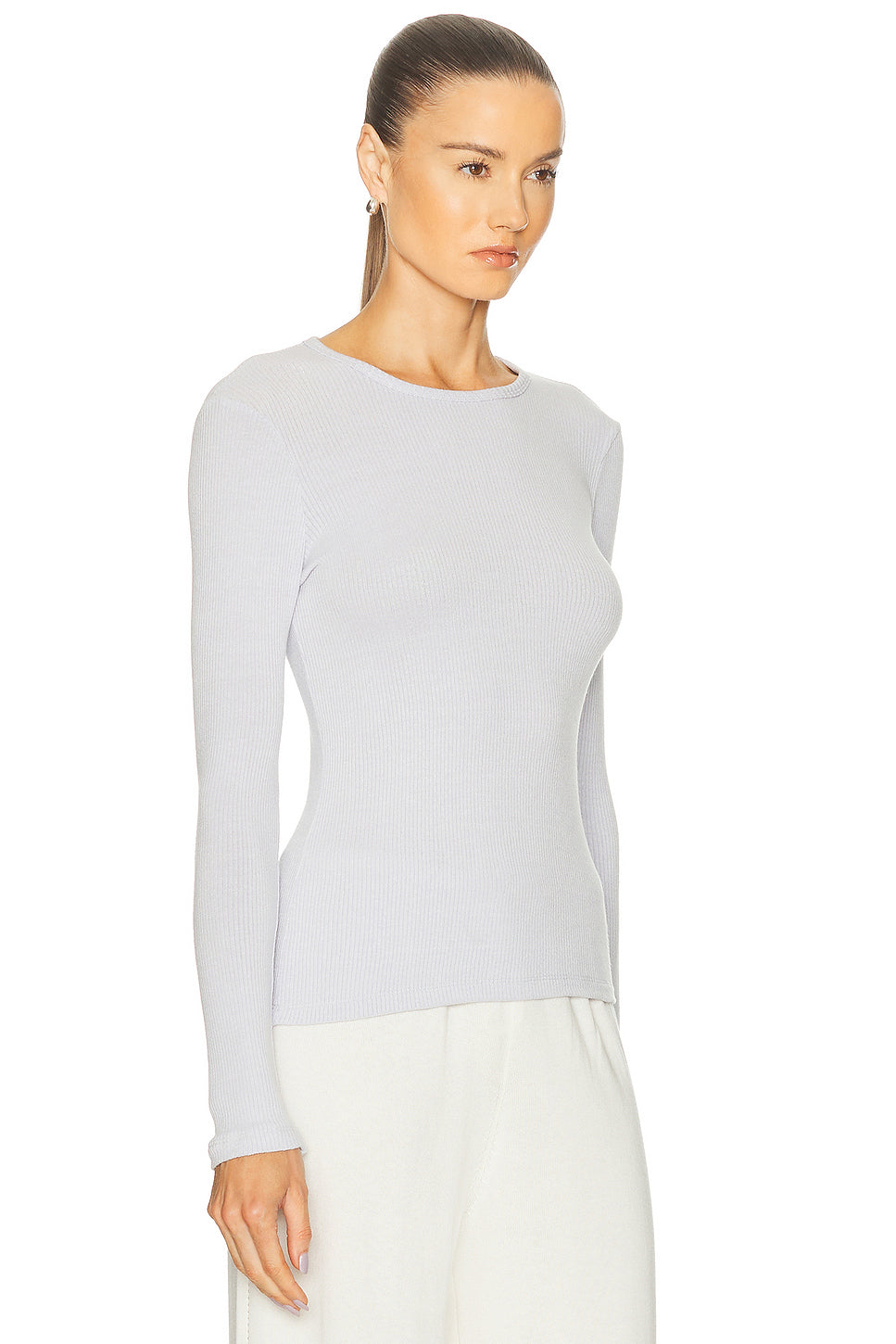 Quincy Long Sleeve Fitted Crewneck Tee