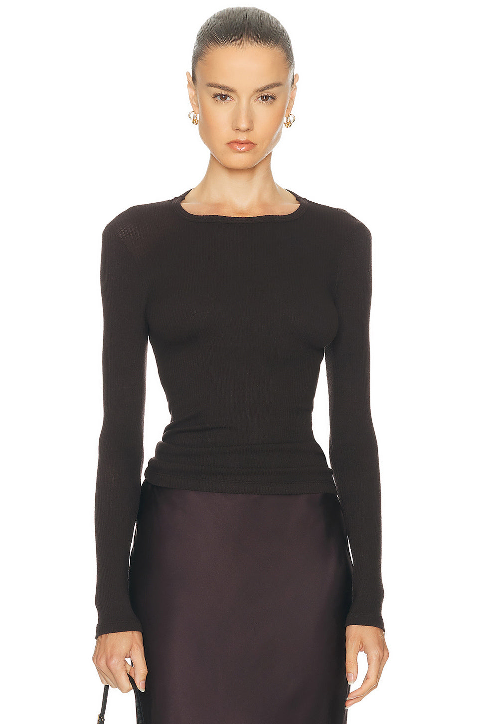 Quincy Long Sleeve Fitted Crewneck Tee