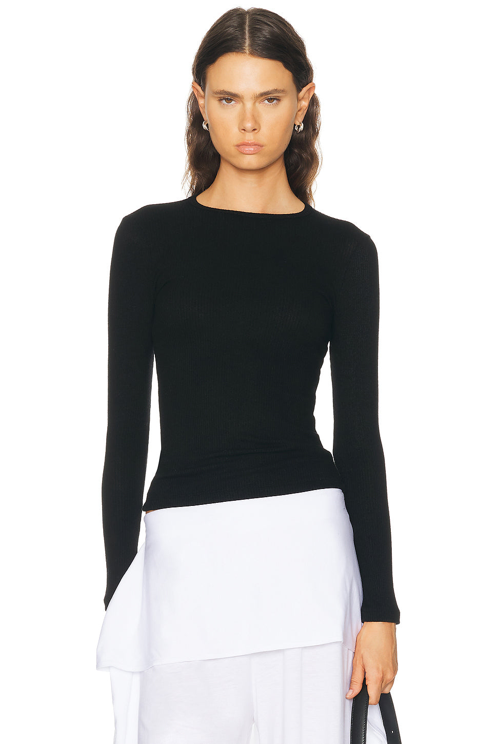 Quincy Long Sleeve Fitted Crewneck Tee
