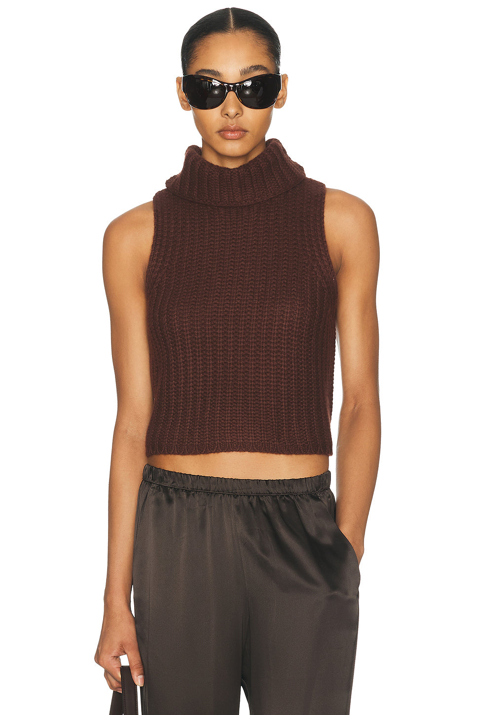 Saige Cropped Turtleneck Top