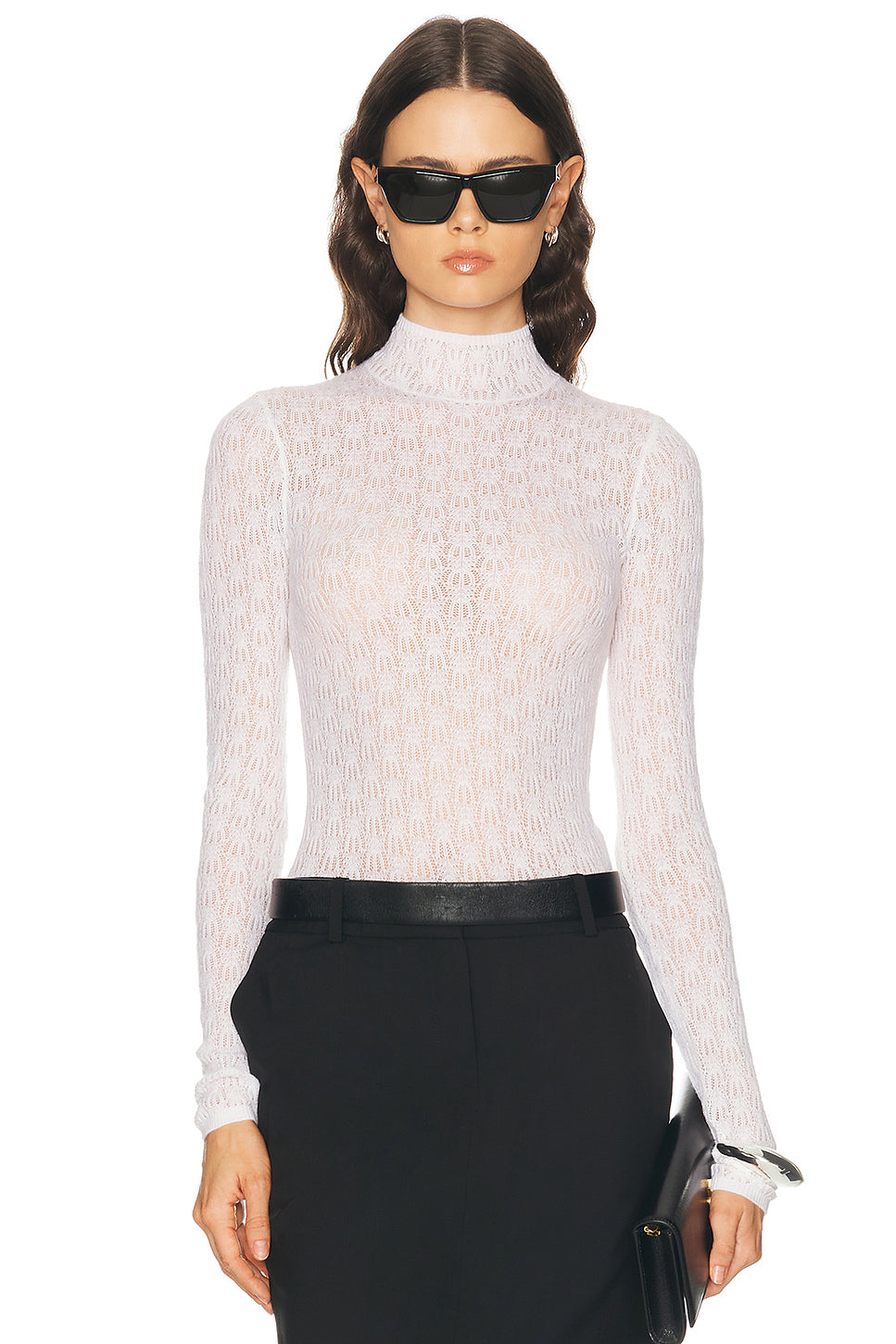 Rhea Long Sleeve Mock Neck Top