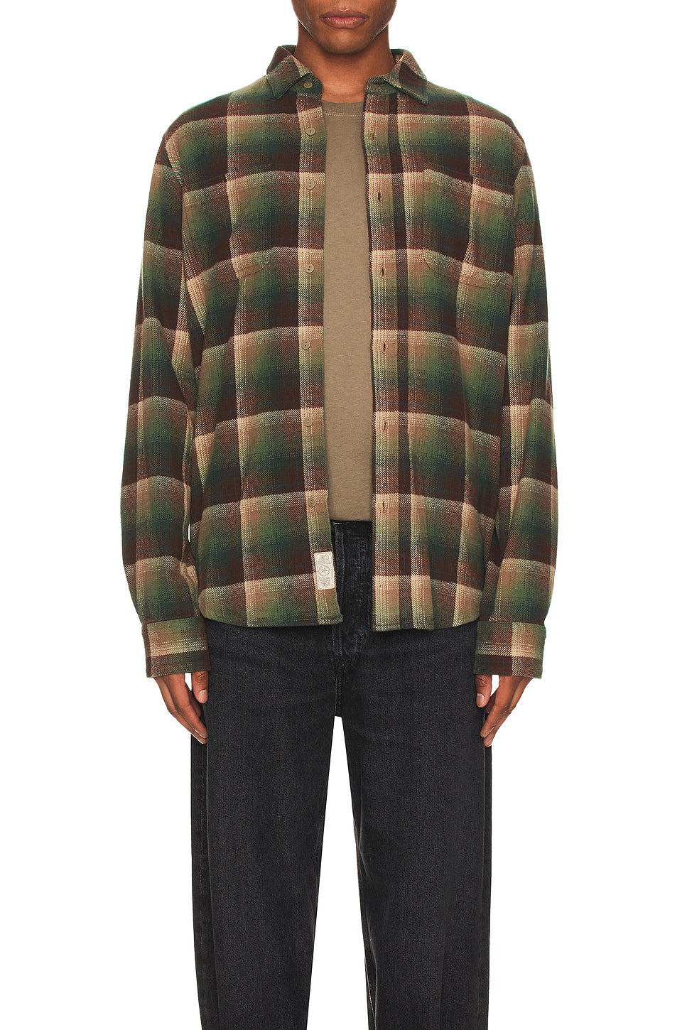 Plaid Cotton Flannel Shirt