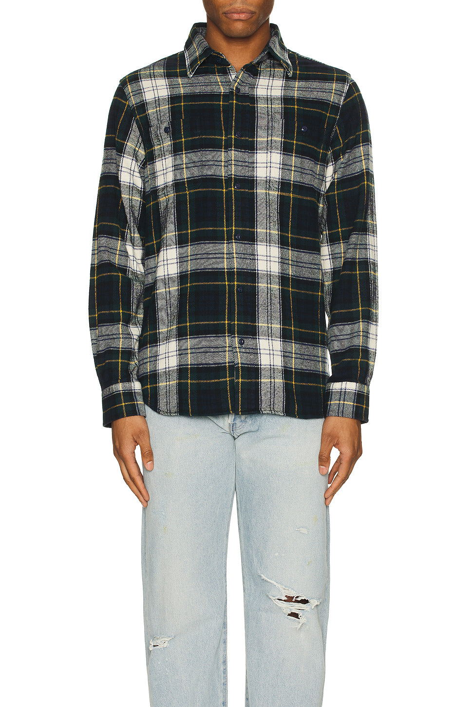 Plaid Cotton Flannel Shirt