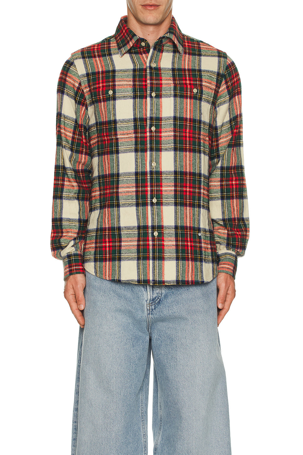 Plaid Cotton Flannel Shirt