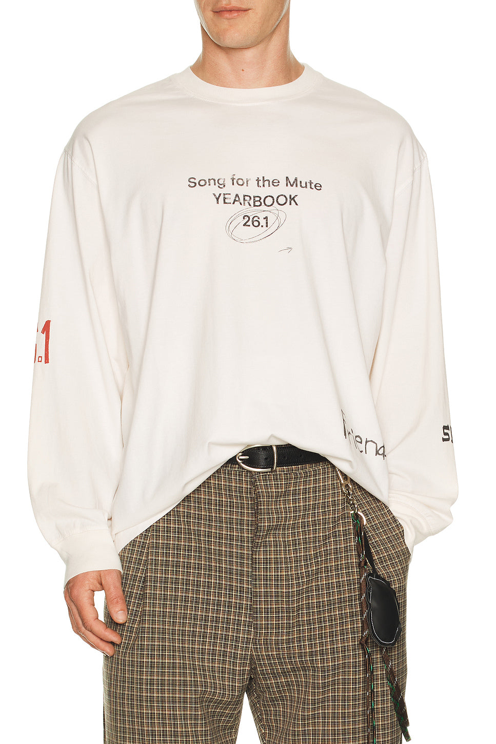 Scribble Oversized Crew Neck Pullover