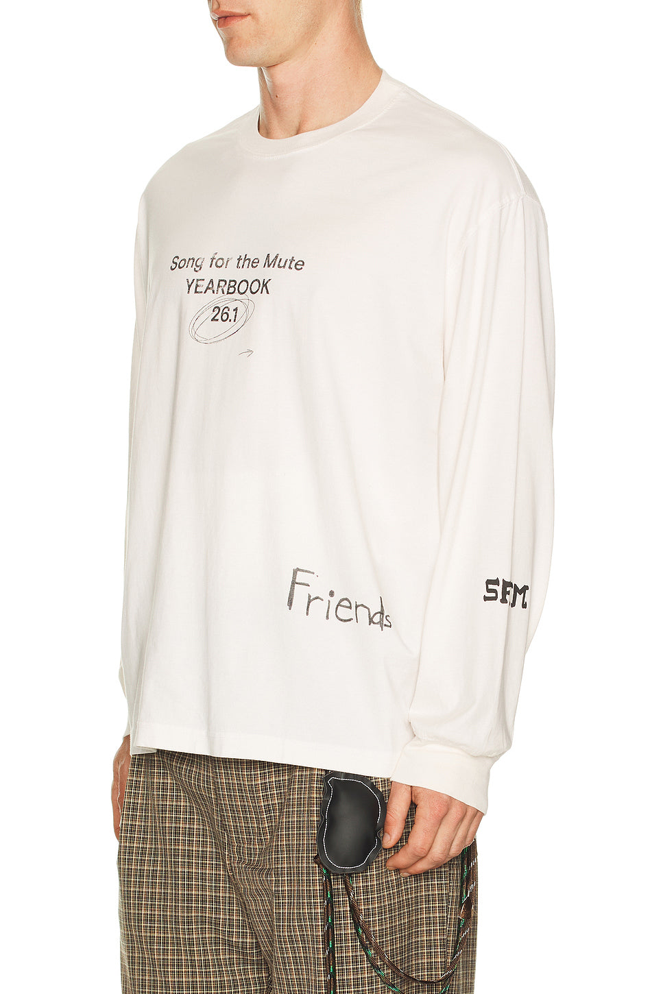 Scribble Oversized Crew Neck Pullover