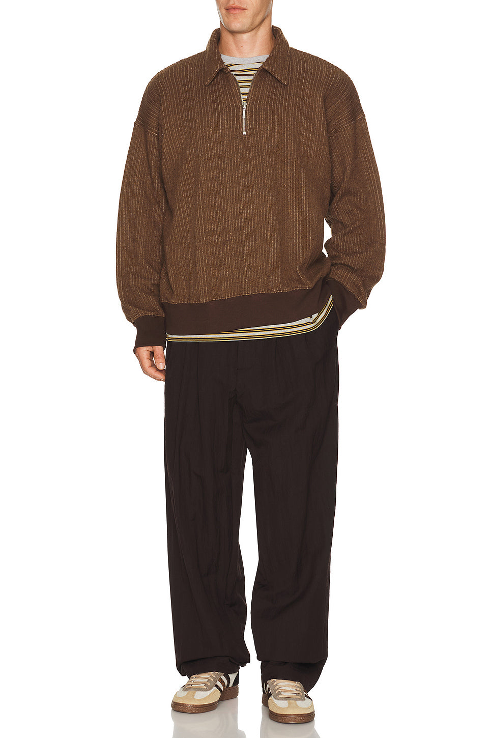 Classic Collar Zip Pullover