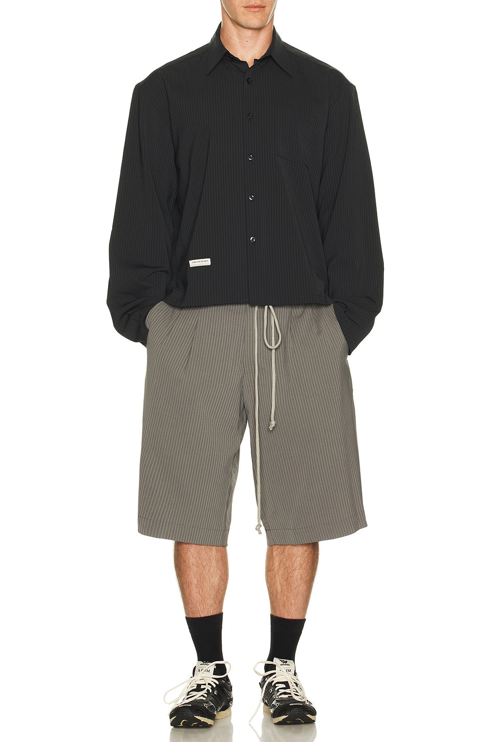 Long Sleeve Cropped Casual Shirt