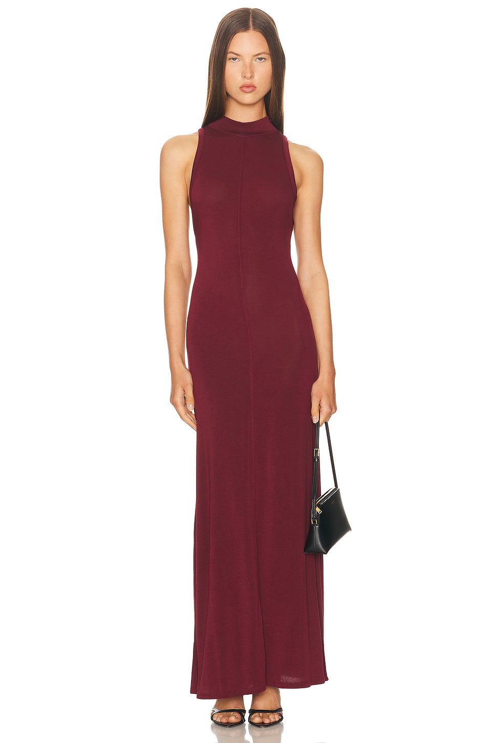 Racer Back Jersey Maxi Dress