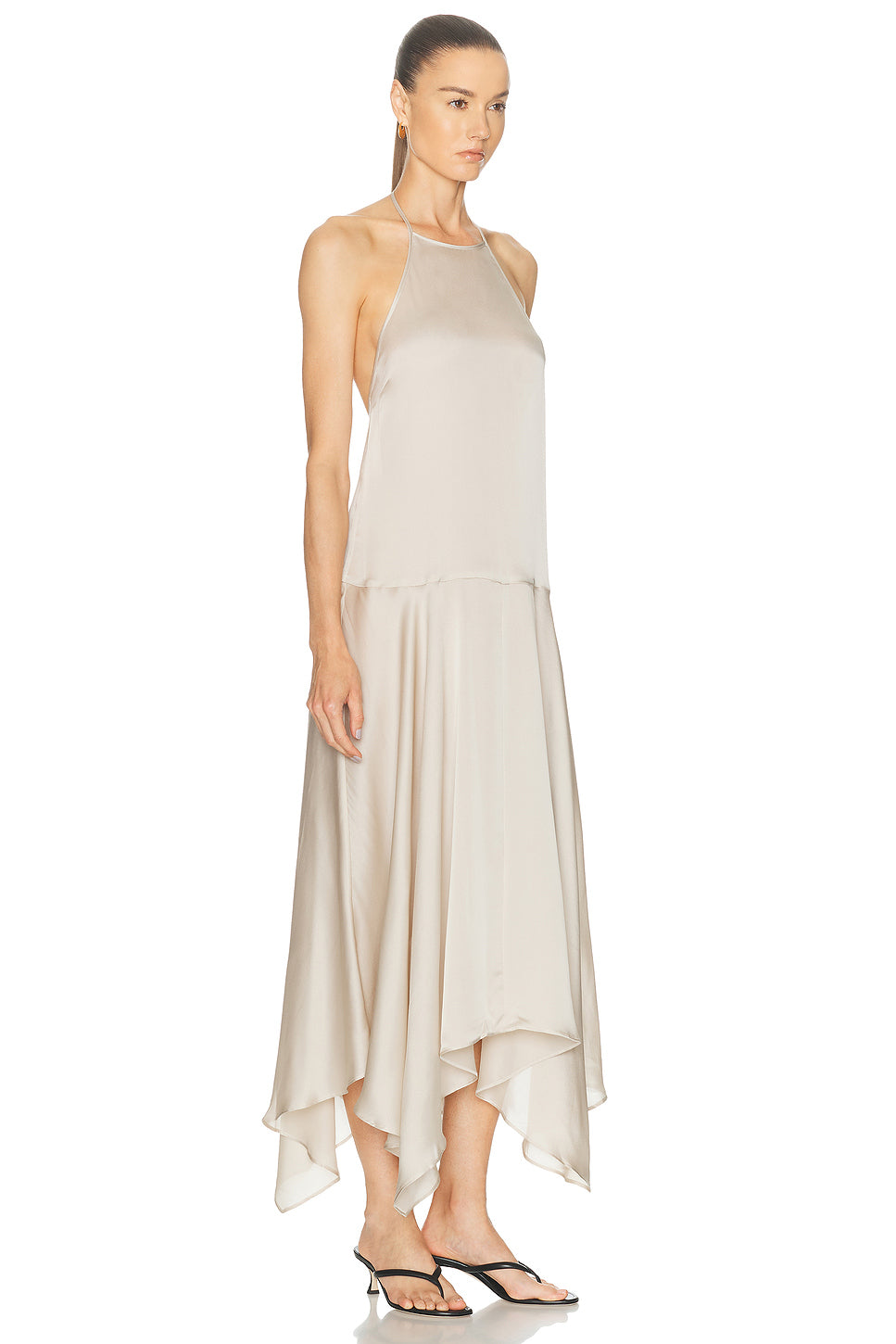 Silk Handkerchief Halter Dress