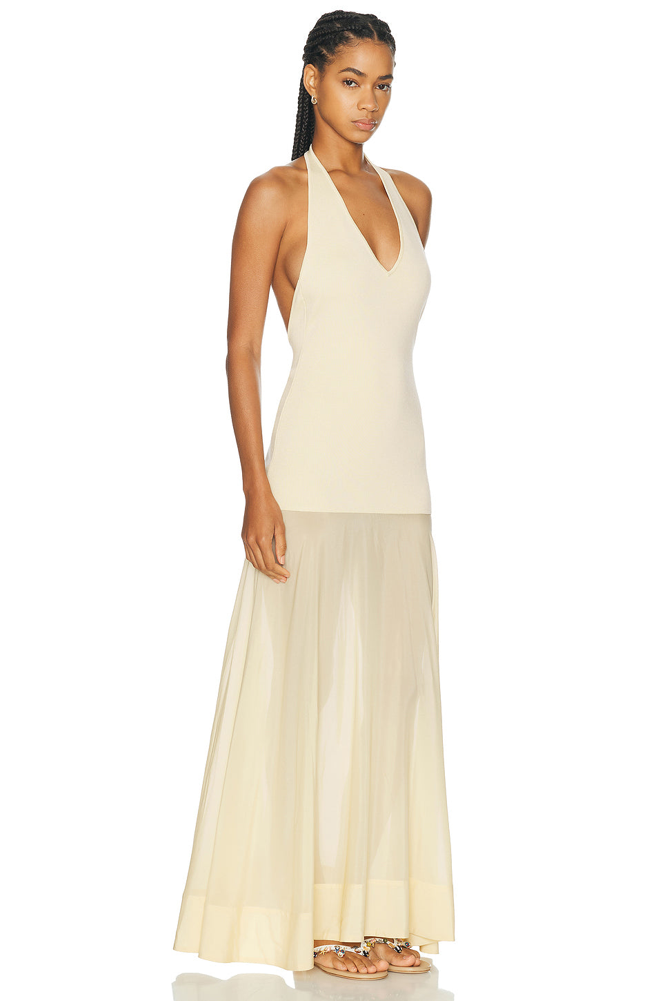 Circle Hem Halter Dress
