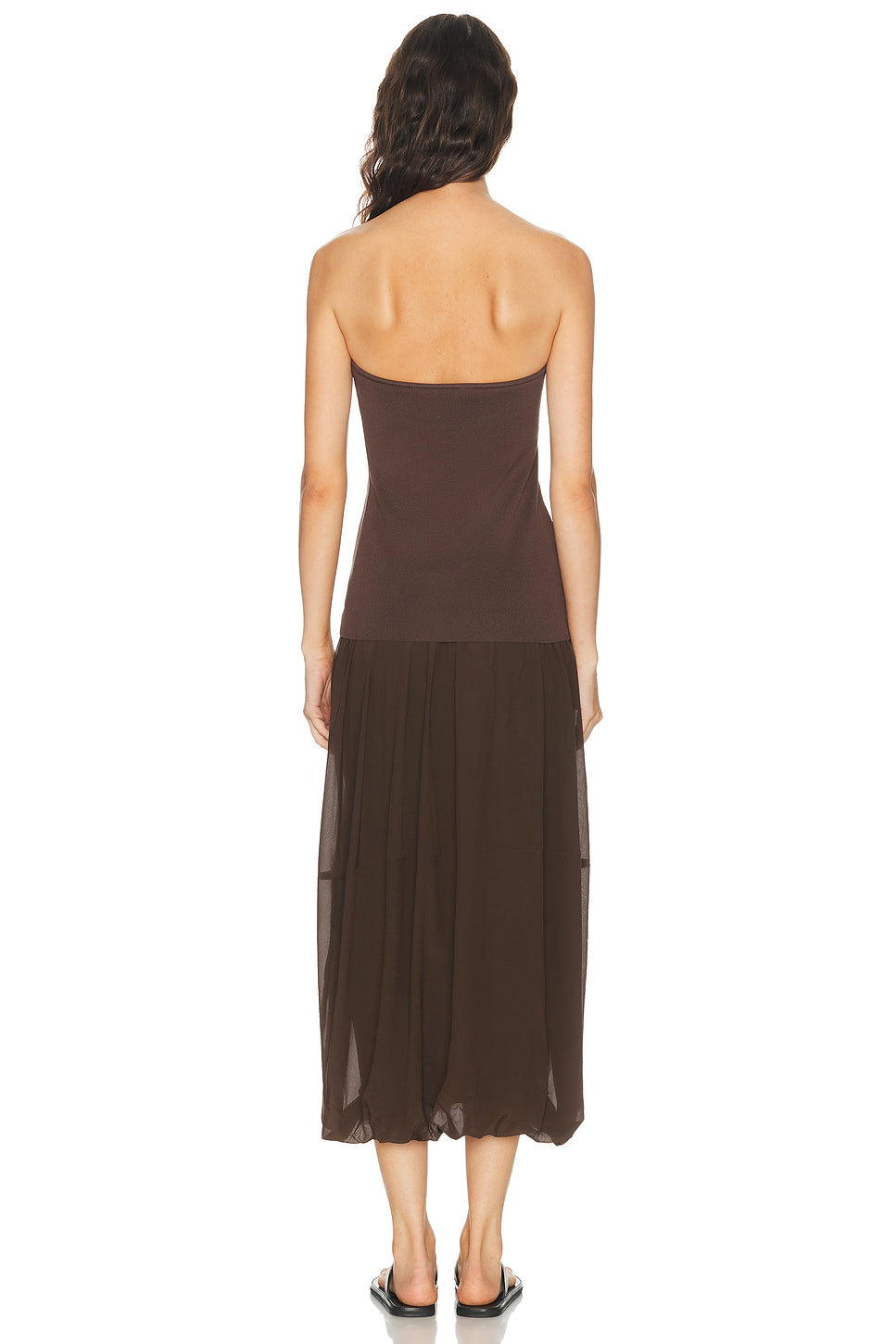 Strapless Balloon Hem Dress