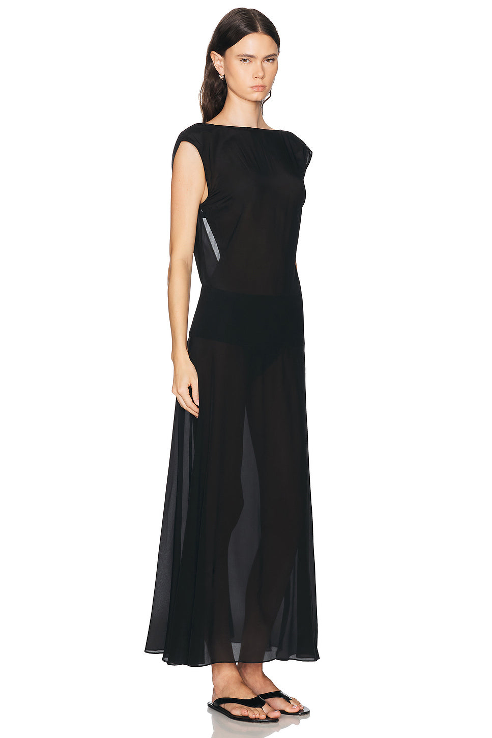 Stretch Silk Bateau Dress