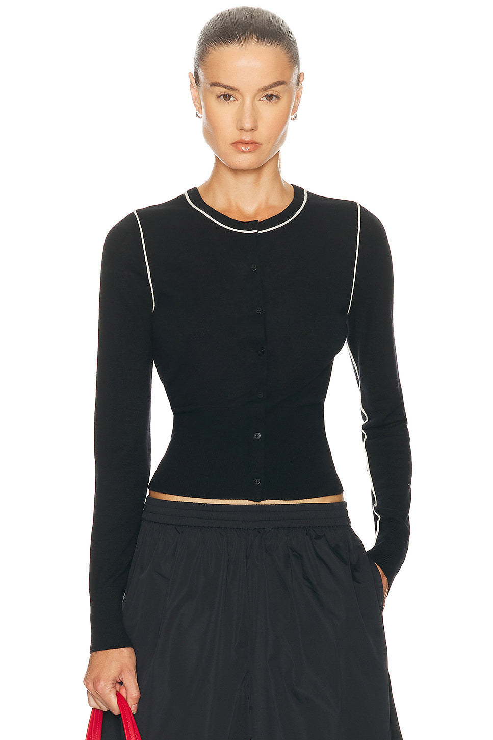 Wool Fine Line Cardigan