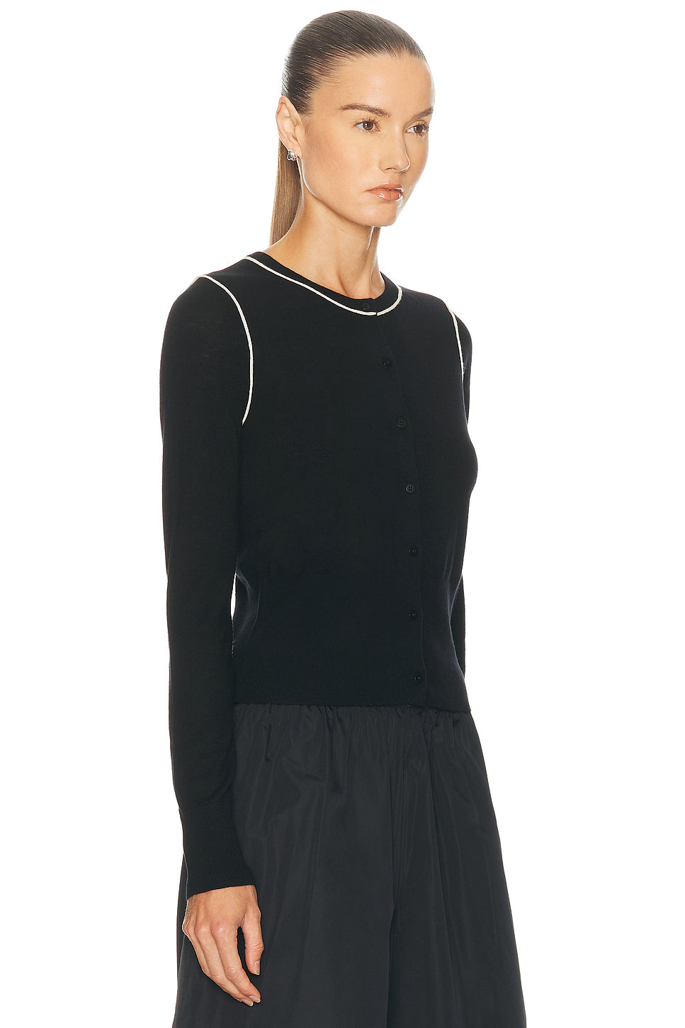 Wool Fine Line Cardigan