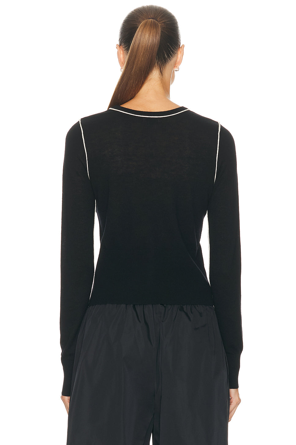 Wool Fine Line Cardigan