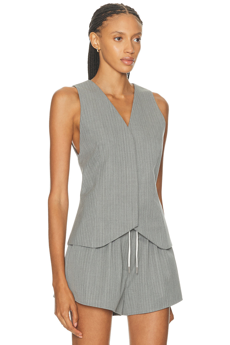 Pinstripe Wool Vest