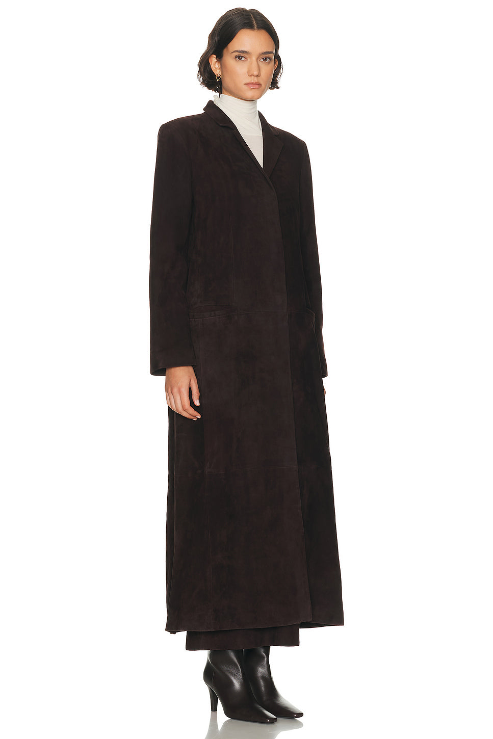Suede Tailored Coat