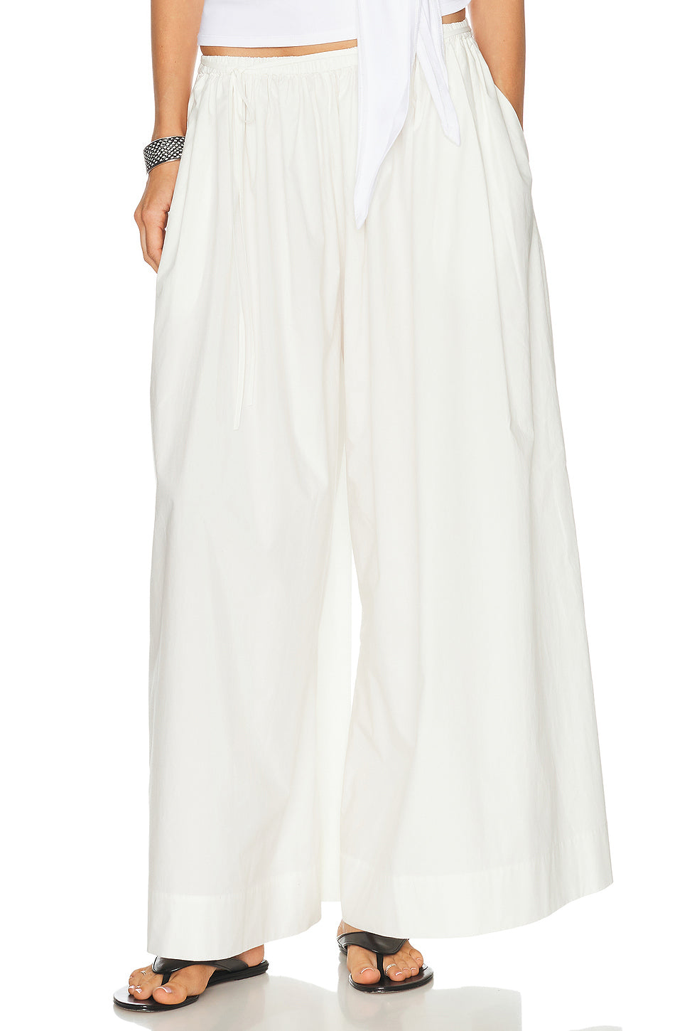 Cotton Hybrid Wide Leg Pant