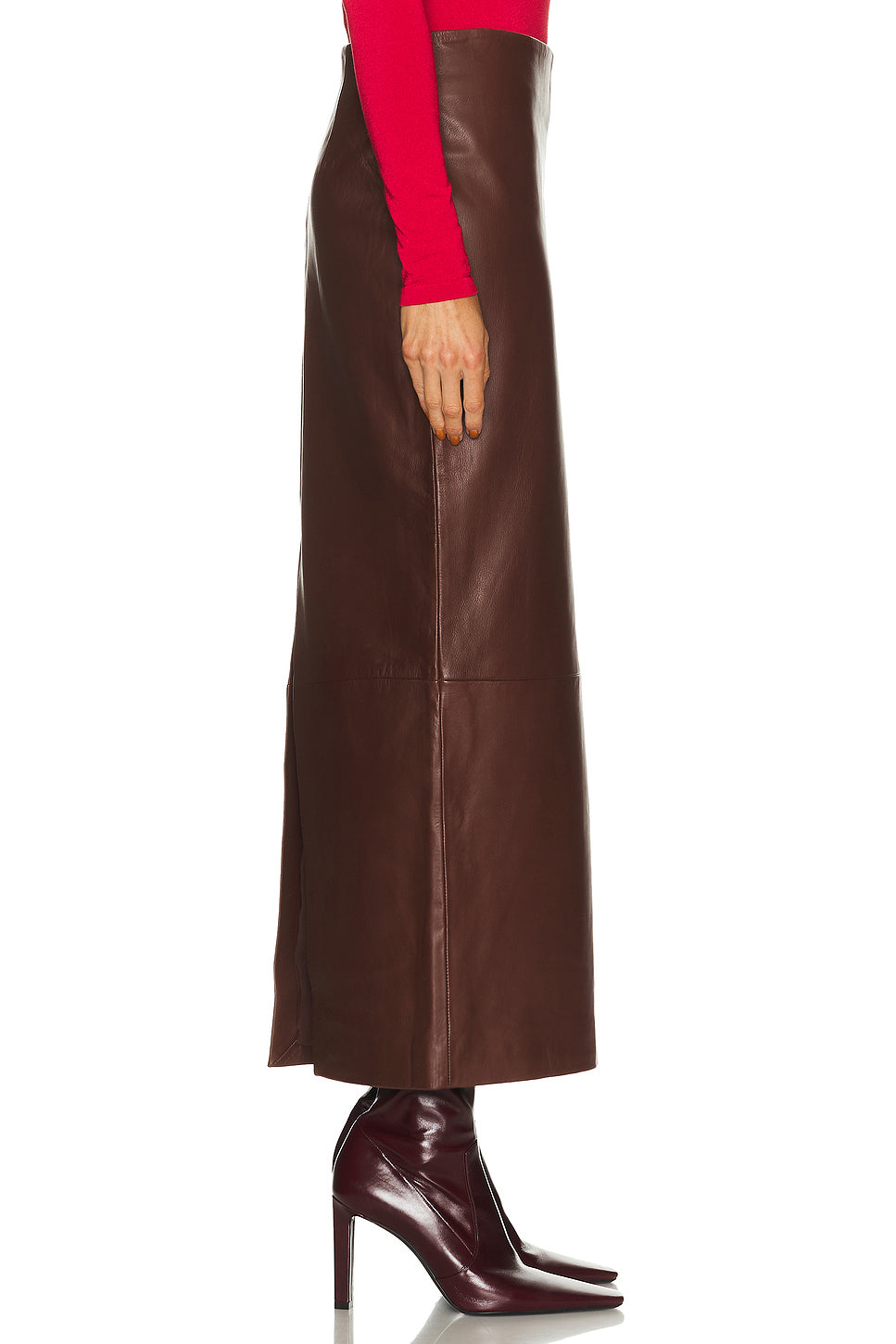 Leather Column Skirt