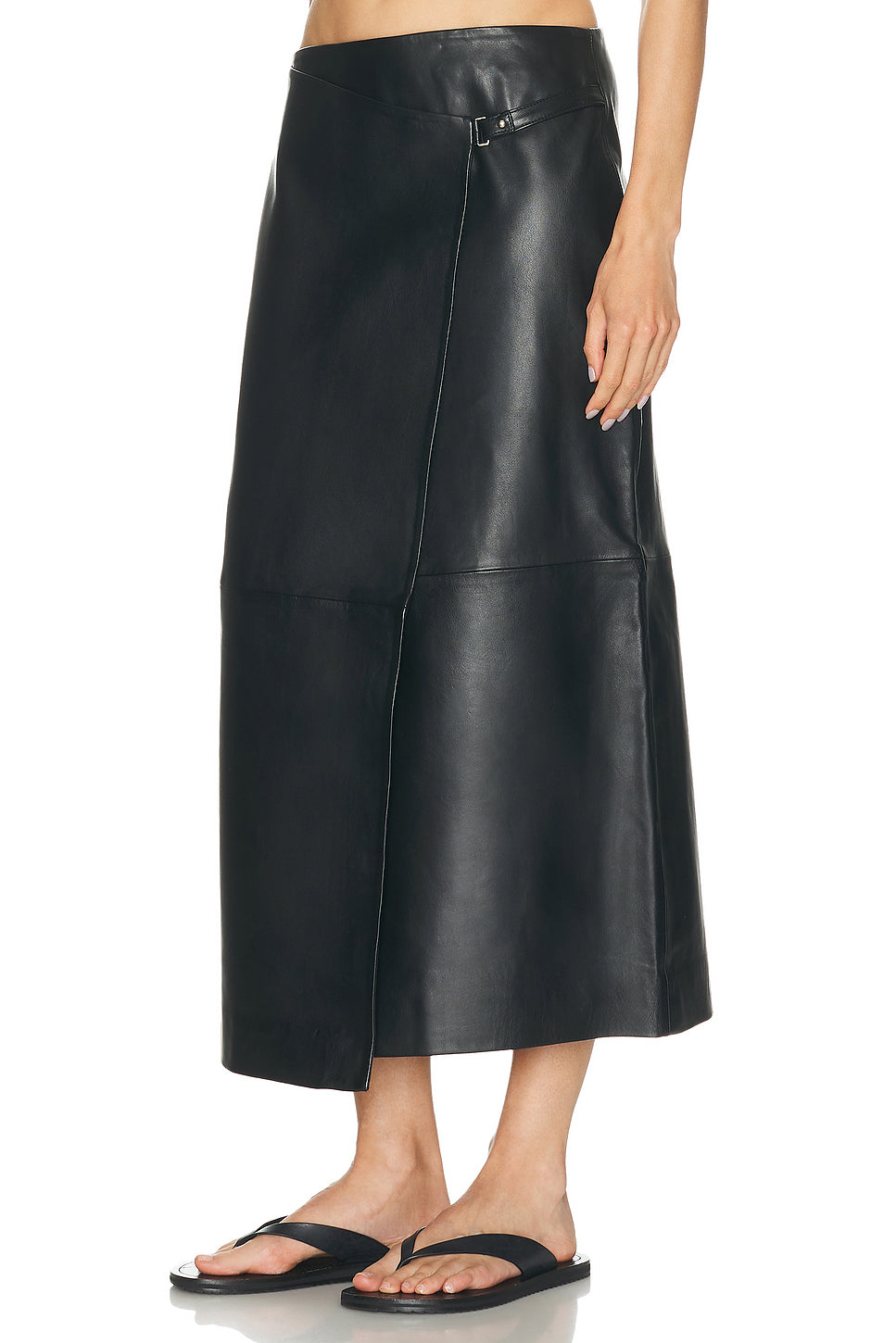 Leather Wrap Skirt