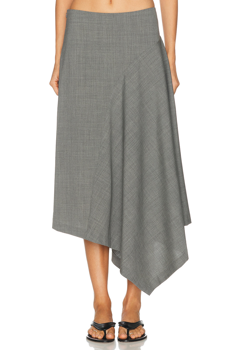 Wool Asymmetric Skirt