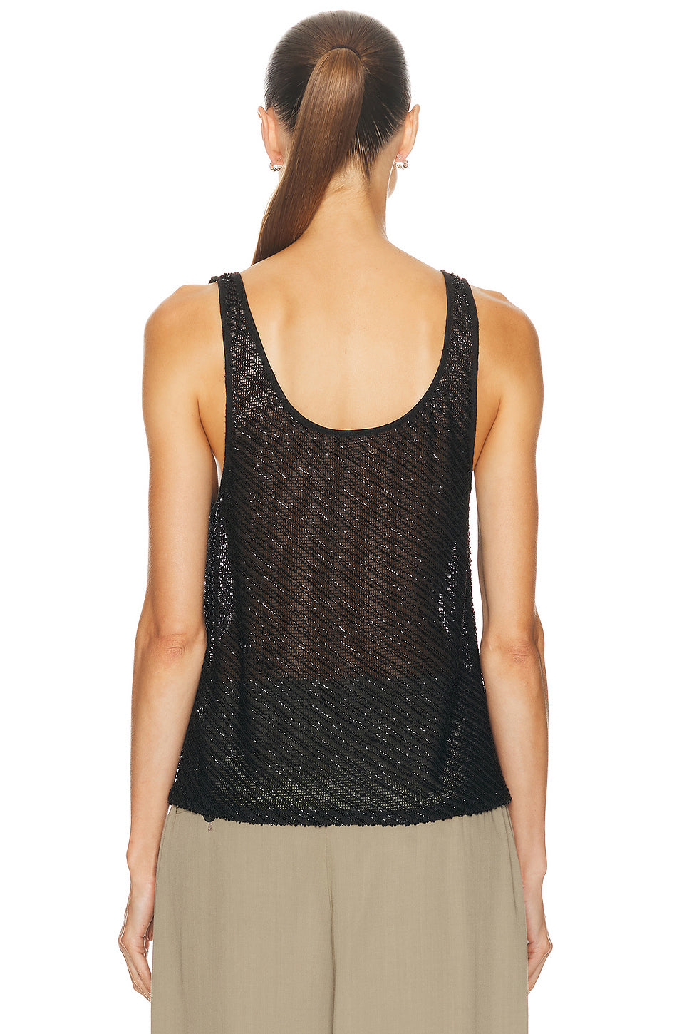 Glass Beaded Mesh Top