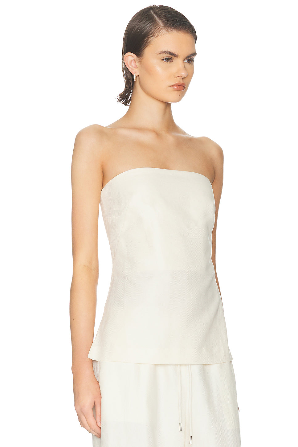 Strapless Rouleau Tie Top