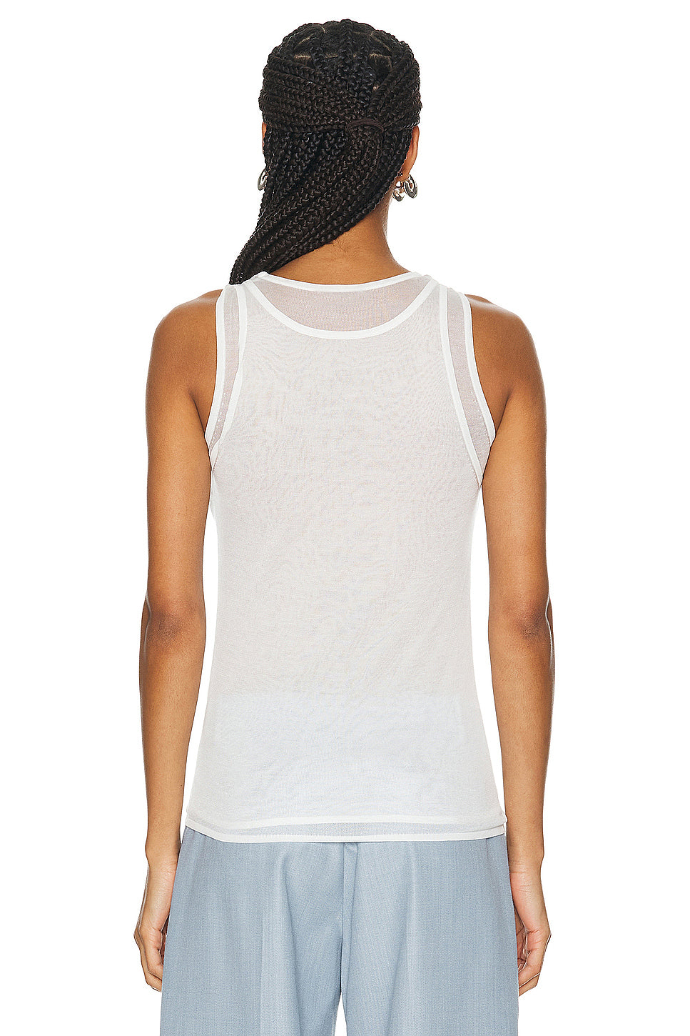 Semi Sheer Double Layer Tank Top