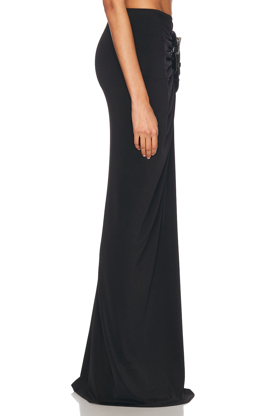 Floor Length Gathered Belt Skirt