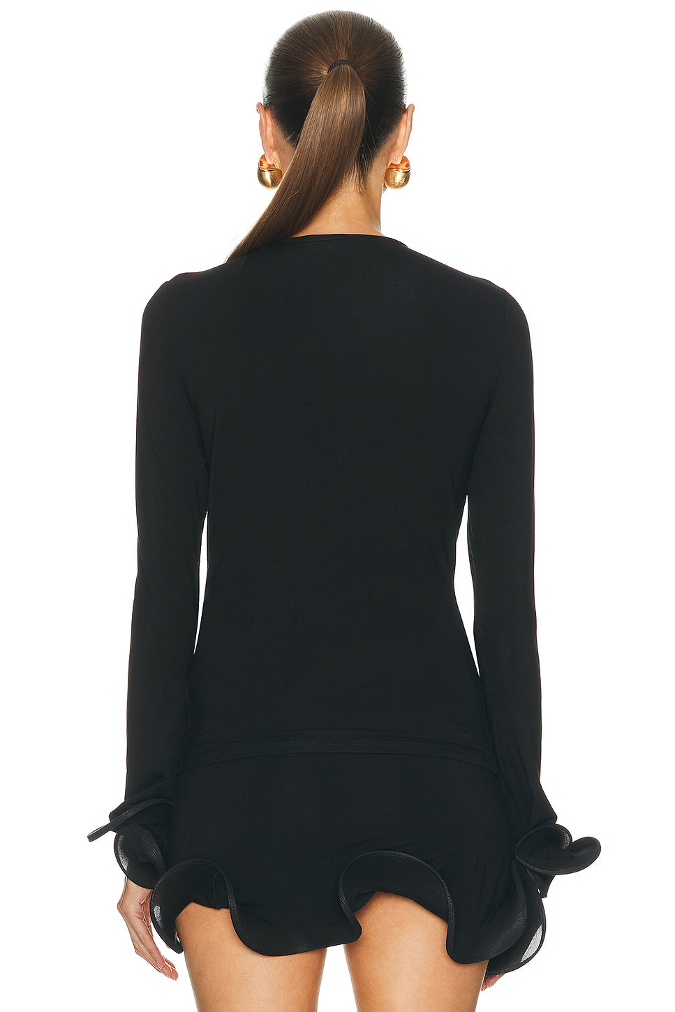 Wave Sleeve Bamboo Top