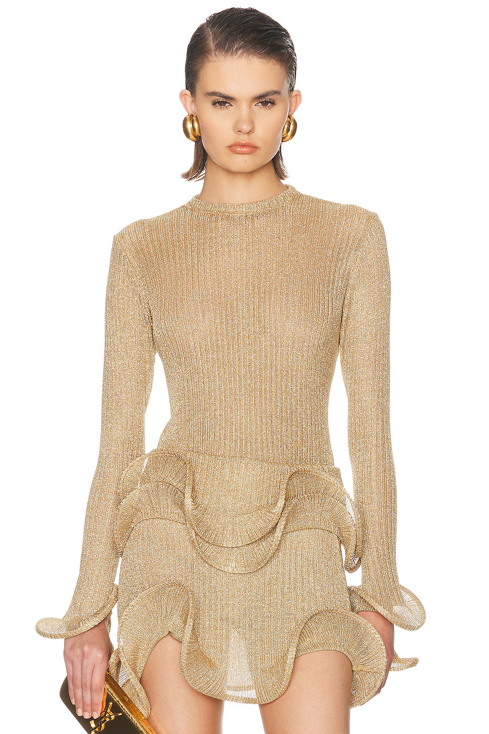 Wave Sleeve Bamboo Top