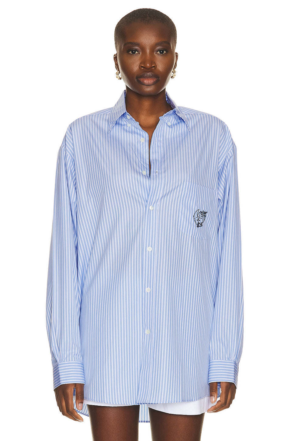 Unisex Samira Nasr Striped Shirt Woven