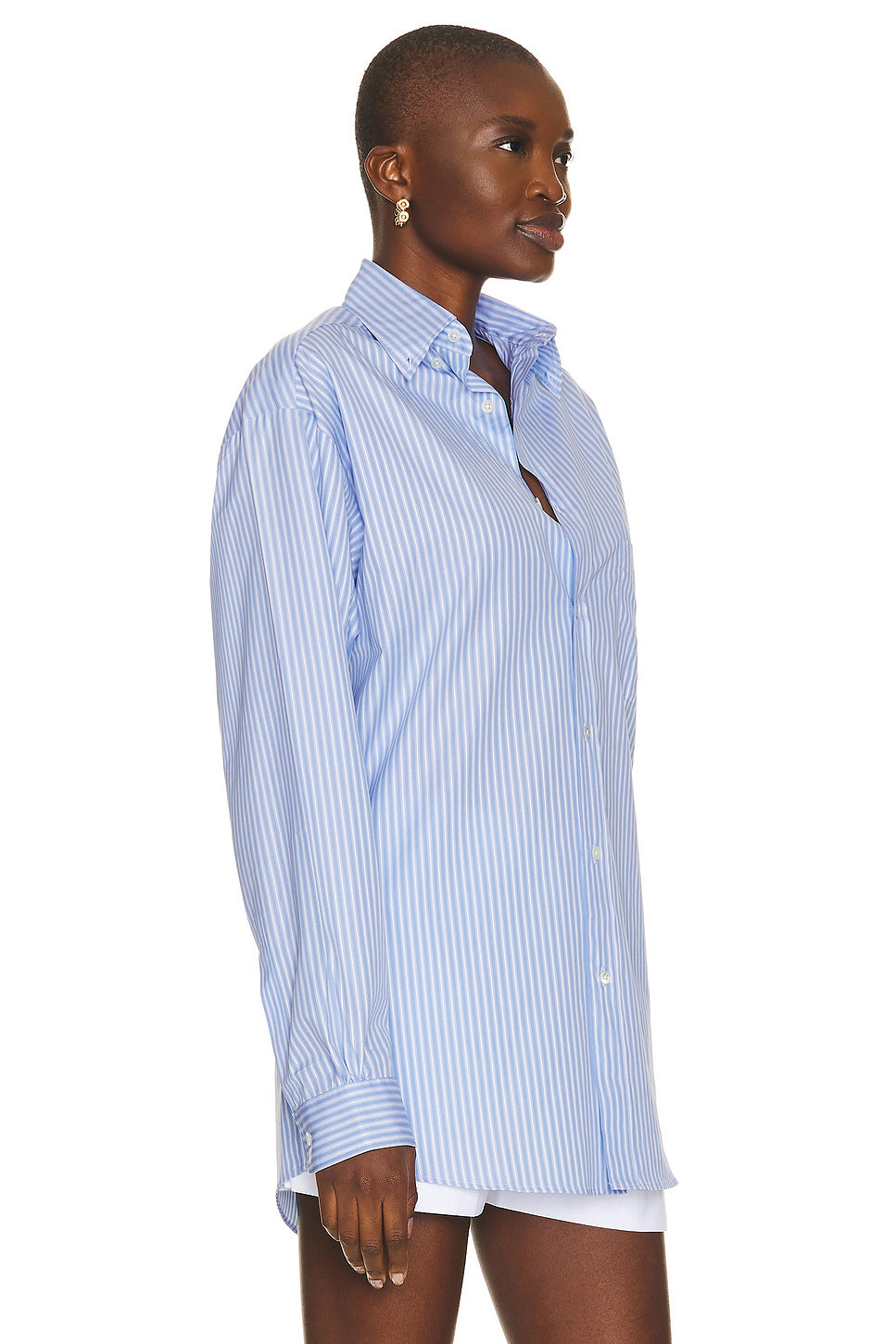 Unisex Samira Nasr Striped Shirt Woven