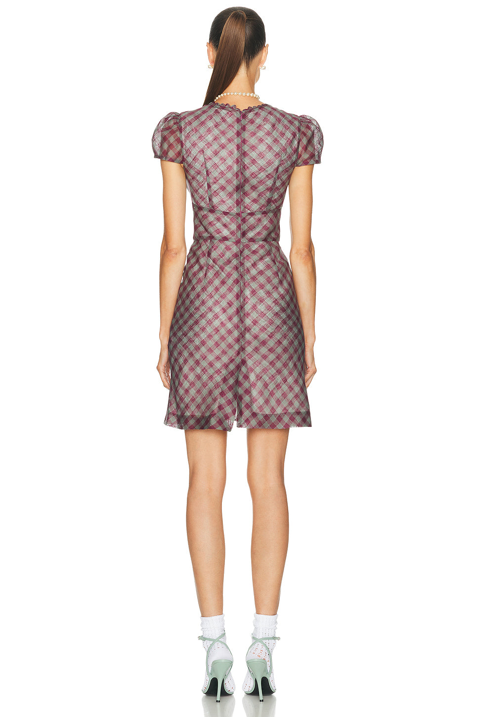 Lace Trim Sweetheart Neckline Dress
