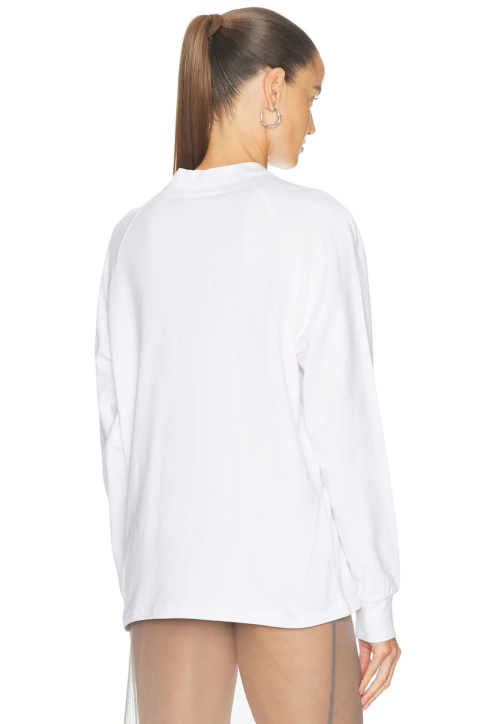 Lace Trim Long Sleeve Sweatshirt