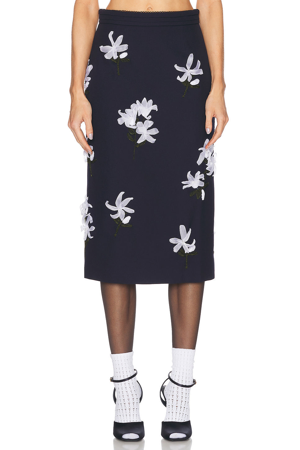 Ribbon Jacquard Skirt