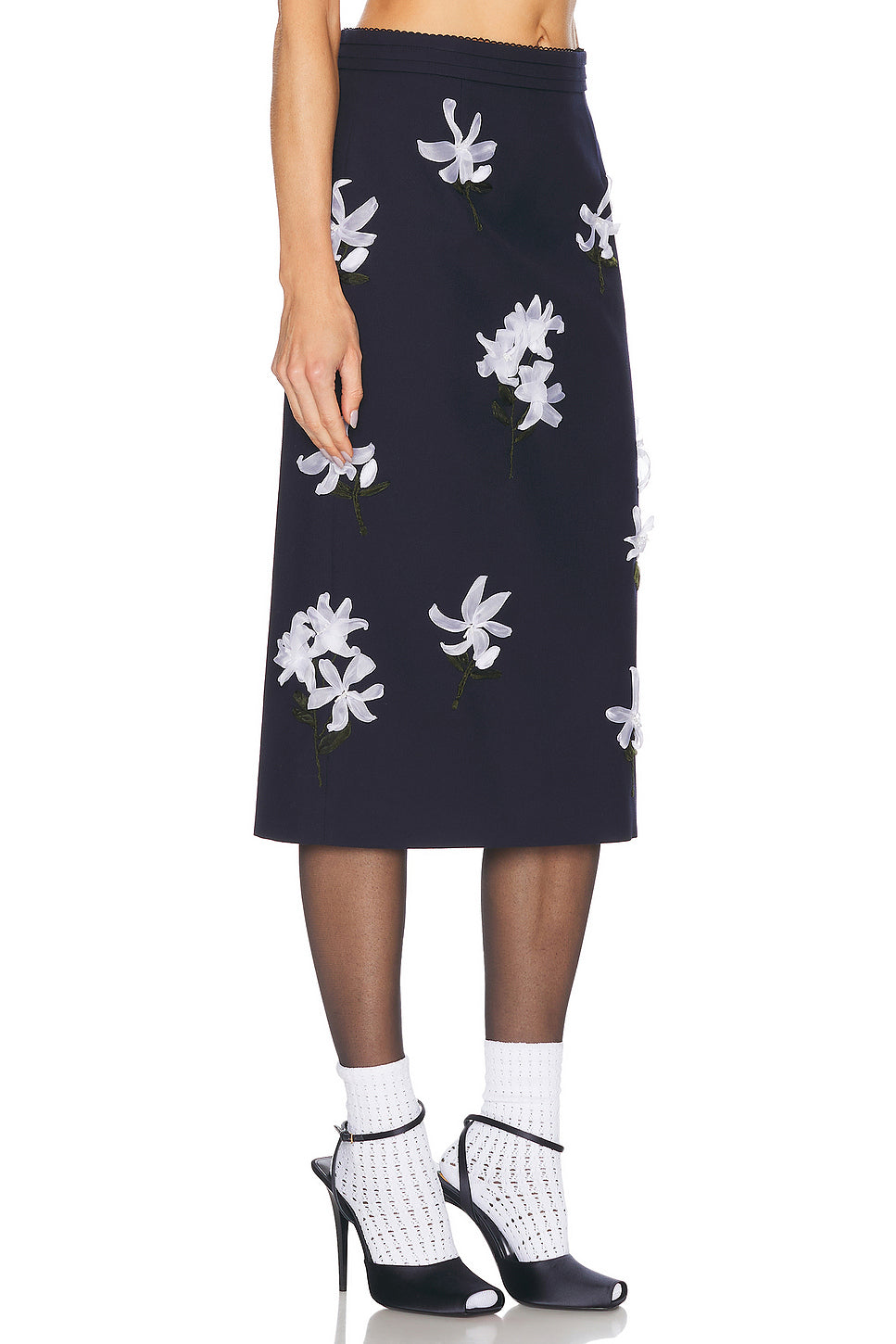 Ribbon Jacquard Skirt