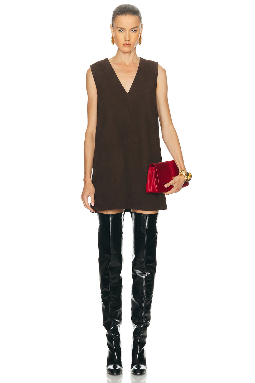 Fountain Suede Mini Dress