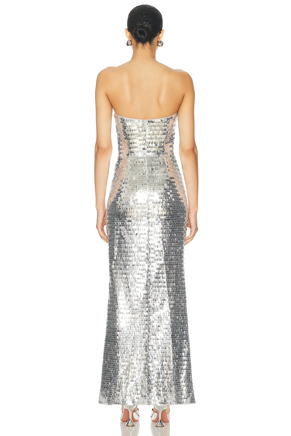 Sculpty Strapless Sequin Dress